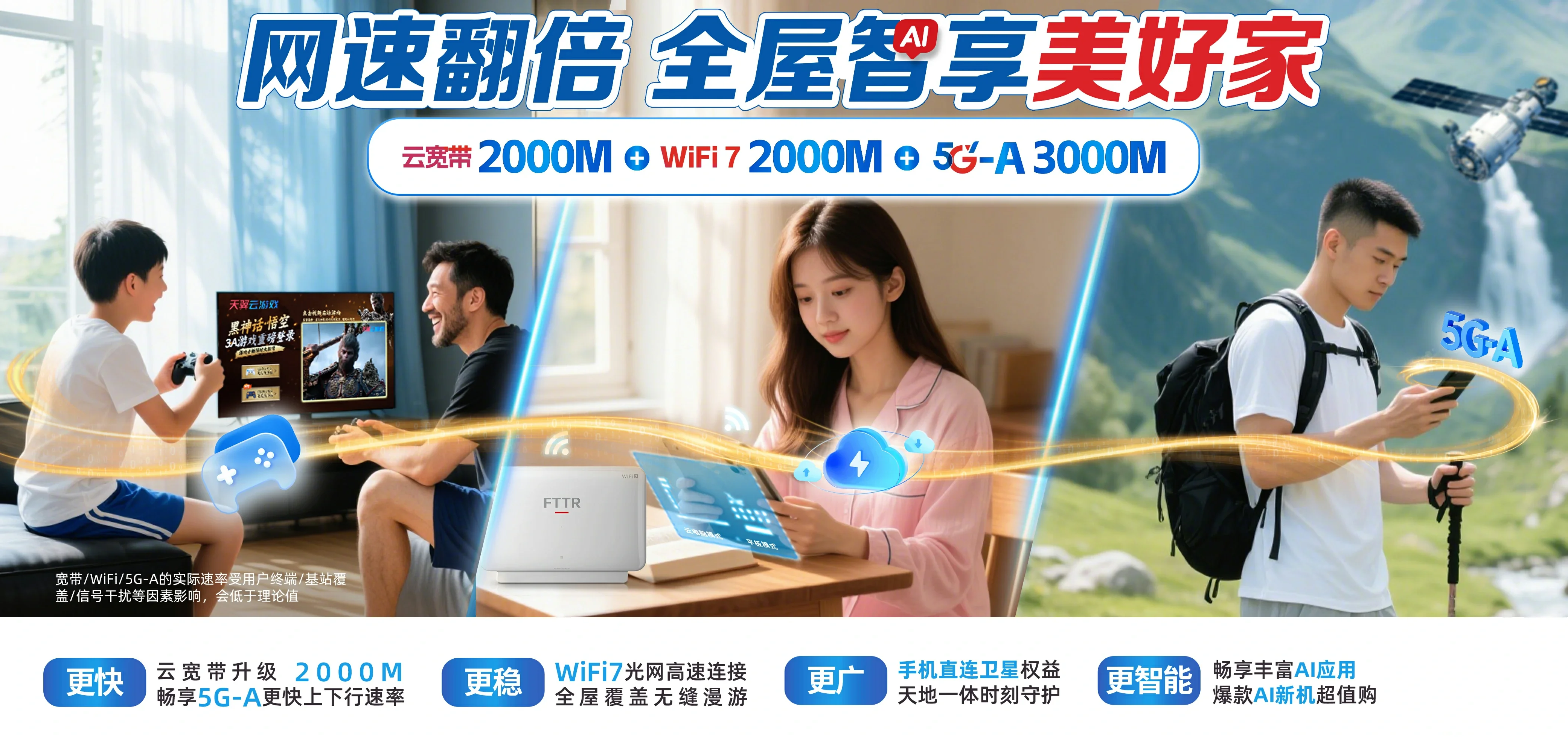 中国电信 桥西区电信宽带 宽带套餐
